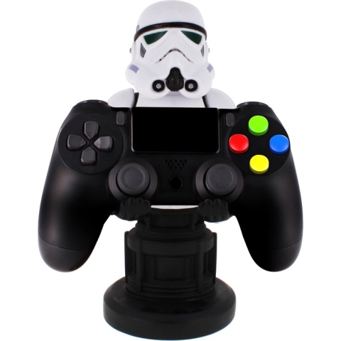 Cable Guy Remnant Stormtrooper (The Mandalorian) telefoon- en game controller houder met usb oplaadkabel