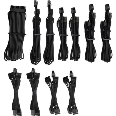 Corsair Premium Individually Sleeved PSU Cables Pro Kit Type 4 Gen 4 – Voedingskabelkit - zwart