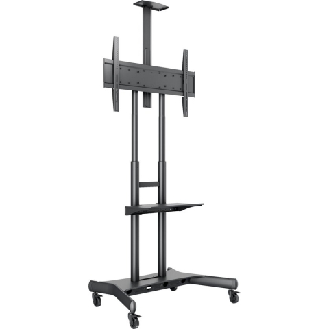 Multibrackets - Public Floorstand Basic 180 incl shelf & camera holder - Verrijdbaar TV statief voor schermen van 55-80"