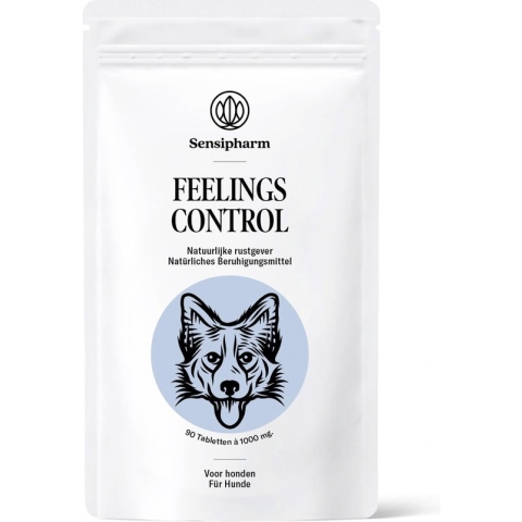 Sensipharm Feelings Control Anti-Stress voor Hond en Kat - Kalmerend en Rustgevend Voedingssupplement bij Stress, Angst en Agressie - 90 Tabletten à 1000 mg
