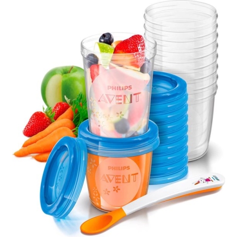 Philips Avent SCF721/20 Bewaarbekers voor voeding - 180 ml en 240 ml - 20 Stuks