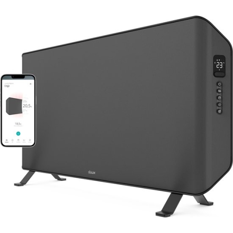 Duux Edge 2000W Smart Convectorkachel - Elektrische Kachel - Elektrische Verwarming Badkamer, Woonkamer, Kantoor – Grijs