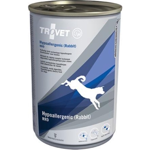 TROVET Hypoallergenic RRD (Rabbit) Hond - 6 x 400 gr blikken