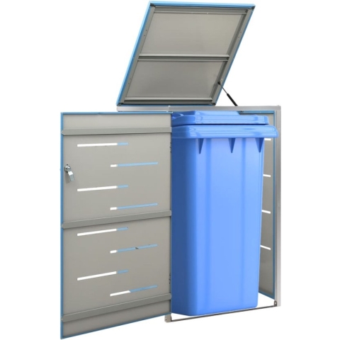 vidaXL-Containerberging-driedubbel-207x77,5x112,5-cm-roestvrij-staal