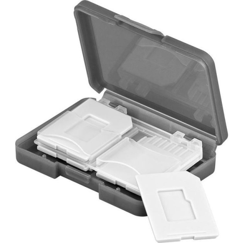 Opbergbox voor 4 SD, MMC en/of Micro SD geheugenkaarten