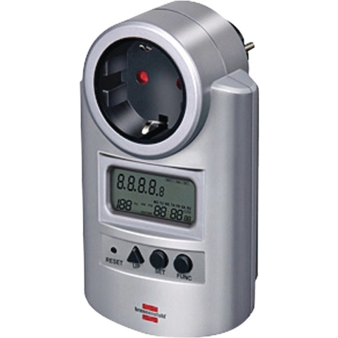 Brennenstuhl Primera-Line energiemeter PM 231 E (Stroommeter met klok- en meetfunctie, energiekostenmeter met 2 individueel instelbare elektriciteitstarieven)