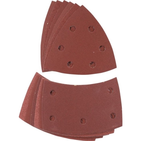 kwb schuurdriehoek voor delta- en multischuurmachines - voor metaal, hout, verf etc., voor Bosch-PSM, 100 x 62 93 mm korrel K-60, K-120, K180, elk 4 stuks, voordeelverpakking (12 st. )