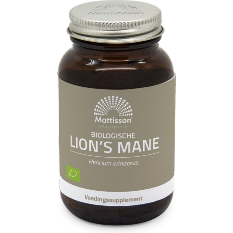 Mattisson Biologische Lion's Mane 400mg - Lions Mane Capsules, Pruikzwam - Vegan & Biologisch - 60 Capsules