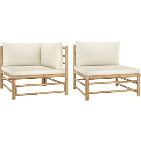 vidaXL-2-delige-Loungeset-met-crèmewitte-kussens-bamboe