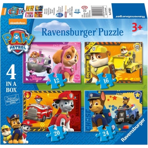 Ravensburger PAW Patrol: Puppies op Pad - 12+16+20+24 stukjes