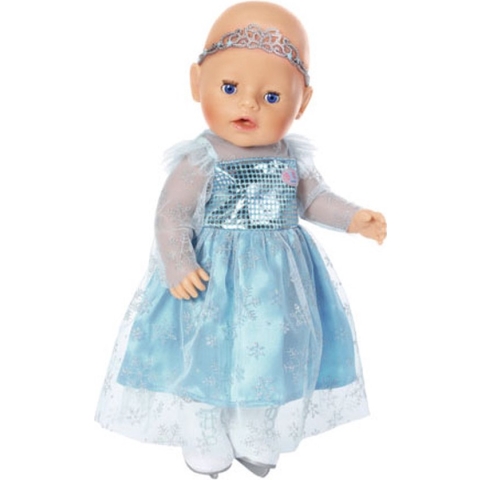 BABY born Prinses op het IJs-set met Jurk - Poppenkleding 43cm