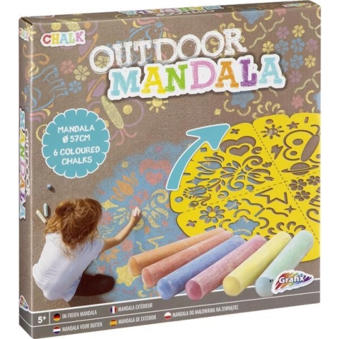 Grafix Outdoor Mandala stoepkrijt