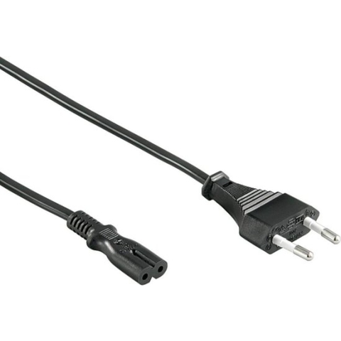 Euro naar C7 apparaatsnoer - 1 meter - Zwart - Allteq