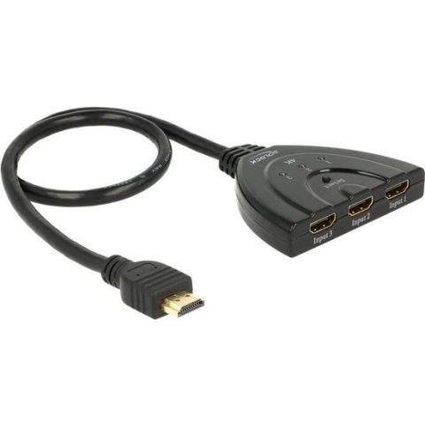 HDMI schakelaar 3 naar 1 - versie 2.0 (4K 60Hz HDR) - 0,60 meter