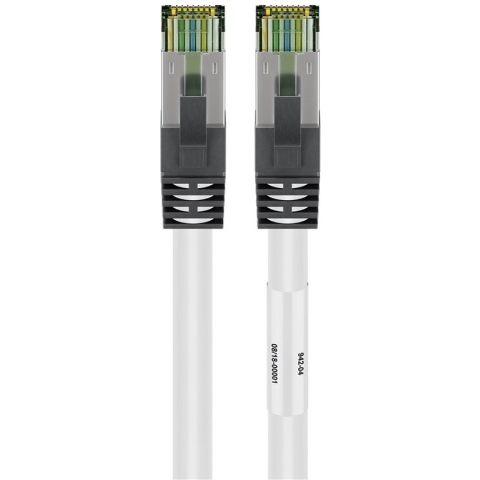 Premium S/FTP CAT8.1 40 Gigabit netwerkkabel / wit - LSZH - 0,50 meter