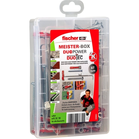 540093 - Screw & wall plug kit - Concrete - Plasterboard - Plastic - Steel - Wood - 45 pc(s) - Box