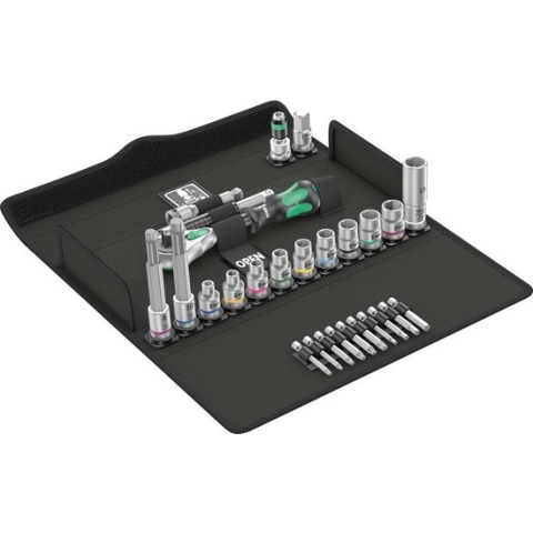 Wera 8100 SB 2 Zyklop Speed-Knarrensatz 05004175001 Dopsleutel-bitinzetset 3/8 27-delig