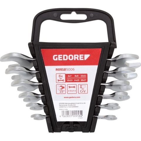 Gedore RED R05125012 3300961 Dubbele steeksleutelset 12-delig