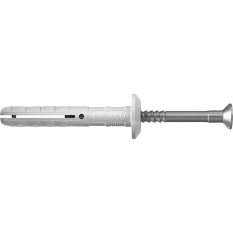 fischer 50339 NP Nagelpluggen met kraag - 6 x 40 mm (50st)