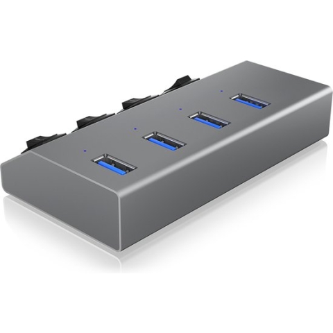 4-Port Hub USB 3.0 Anthracite