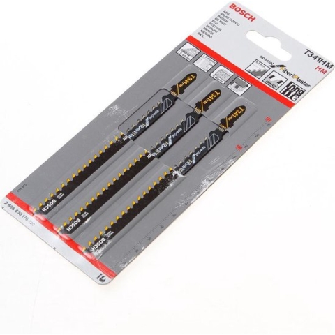 Bosch Accessories 2608900564 Expert Fiber Plaster T 341 HM decoupeerzaagblad, 3 stuks 3 stuk(s)