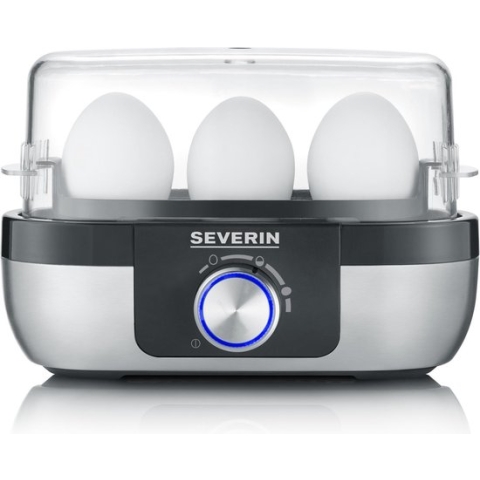 Severin EK 3163 - Eierkoker - electrisch - 3 eieren - zilver/zwart
