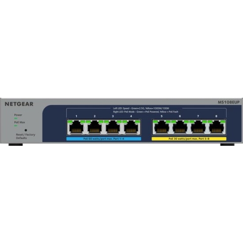 Netgear MS108EUP - Netwerkswitch - PoE+ - 8 poorten