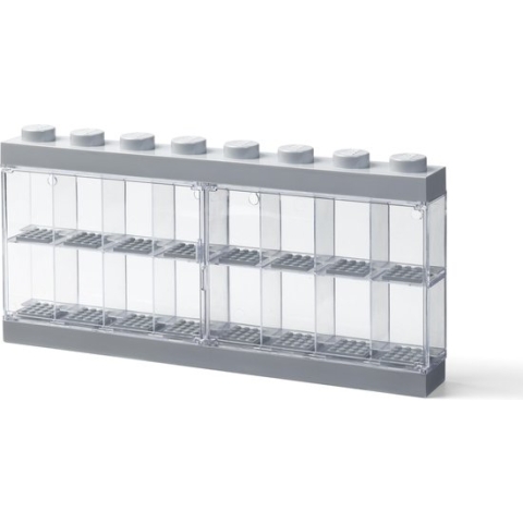 Opbergdoos LEGO-Vitrine Minifigure, Grijs - Polypropyleen - LEGO