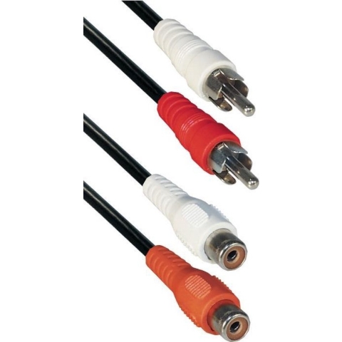 Goobay Tulp stereo audio verlengkabel - zwart - 10 meter