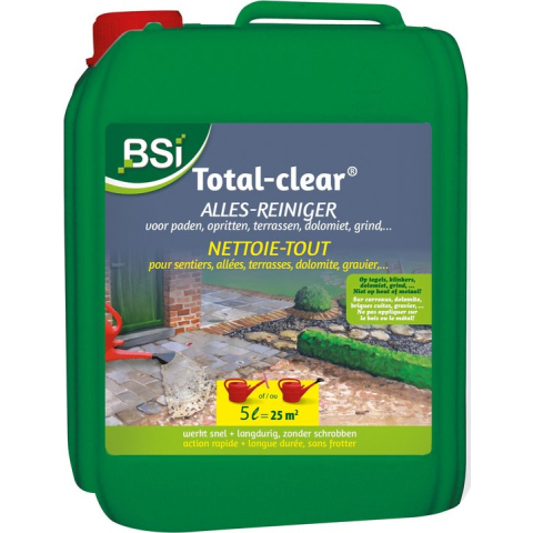 BSI - Total Clear Allesreiniger Pad & Terras - Werkt ook tegen zwarte aanslag - 5 l voor 50 m²