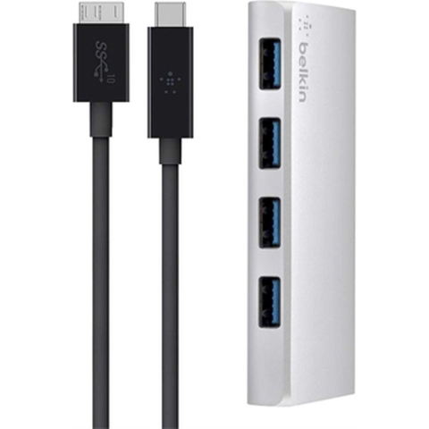 Belkin USB 3.0 HUB met USB-C naar USB 3.0 A Kabel - Zilver