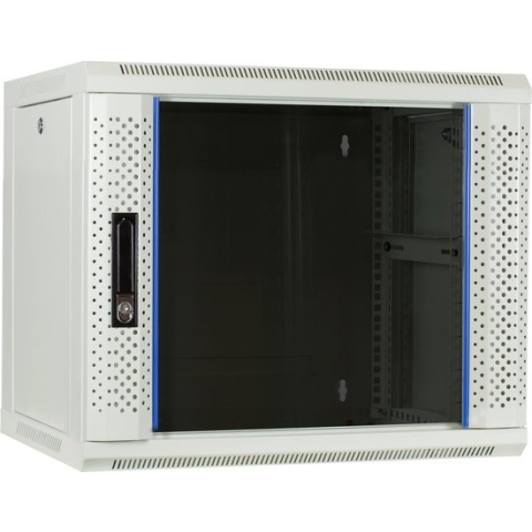 DSIT 9U witte wandkast / serverbehuizing met glazen deur 600x450x500mm (BxDxH) - 19 inch