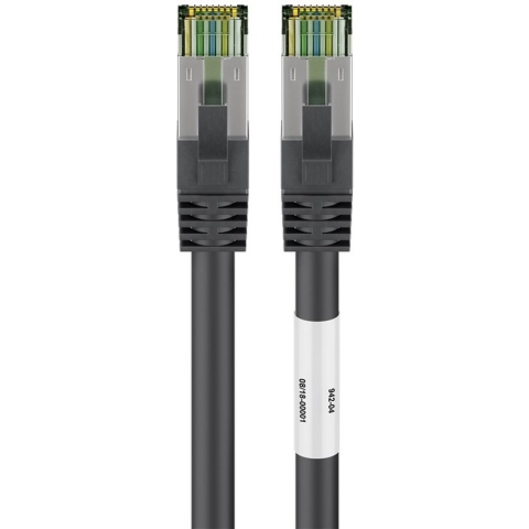 Premium S/FTP CAT8.1 40 Gigabit netwerkkabel / zwart - LSZH - 0,50 meter