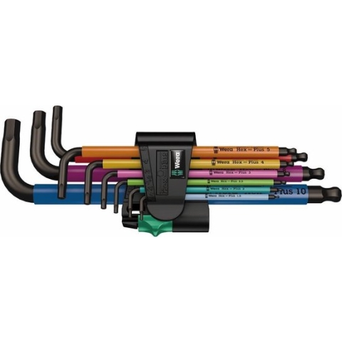 Wera 05022089001 9-delige Multicolour Inbussleutelset - 1,5-10mm