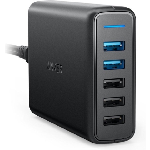 PowerPort 5 with Dual QC 3.0 63W USB-A EU Black