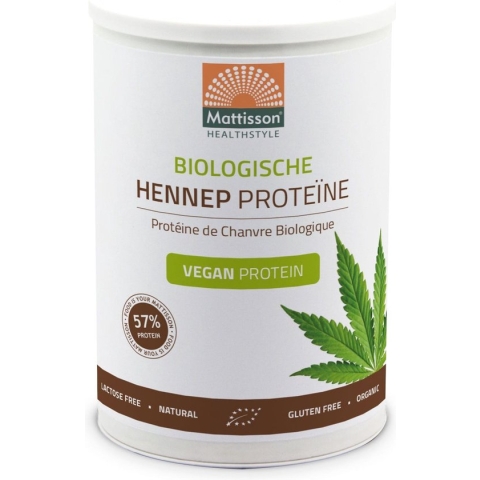 Mattisson Biologische Hennep Proteïne Poeder - Vegan Eiwitpoeder - 57% Proteïne - 400 Gram