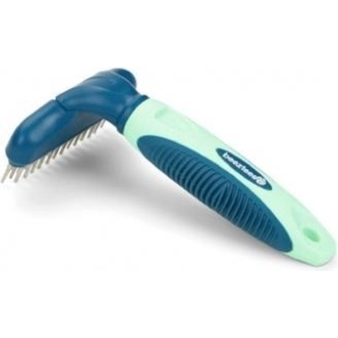 Beeztees roskam met dubbele rij roterende pennen breed. 15 cm