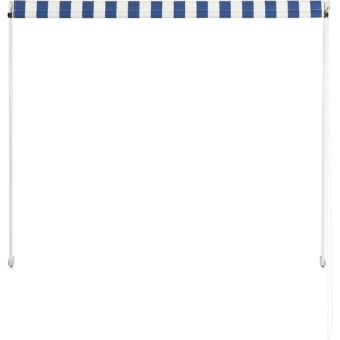 vidaXL-Luifel-uittrekbaar-100x150-cm-blauw-en-wit
