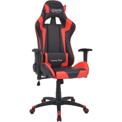 vidaXL-Bureau-/gamestoel-verstelbaar-kunstleer-rood