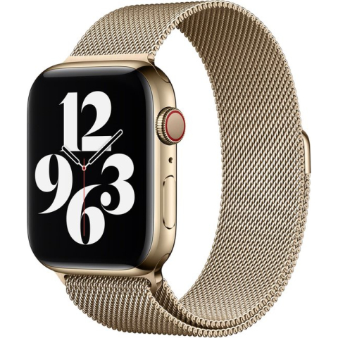 Apple Watch bandje - Milanese Loop - 41mm - Goud - voor Apple Watch SE/5/6/7/8