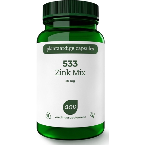 AOV 533 Zink Mix - 60 vegacaps - Mineralen- Voedingssupplement