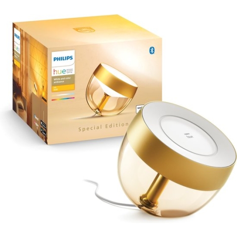 Philips Hue Iris Tafellamp - White and Color Ambiance - Gëintegreerd LED - Goud - 8,1W - Bluetooth - Limited Edition