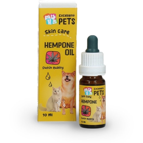Excellent HempOne - Hennepzaad olie - Hennep olie - Gevoelige huid & vacht - Huidverzorgingsmiddel - Hennepzaad olie Hond - Hennepzaad olie kat - Oil - Druppels 10 ml