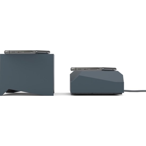 MANU qube wireless charger & power bank - blauw