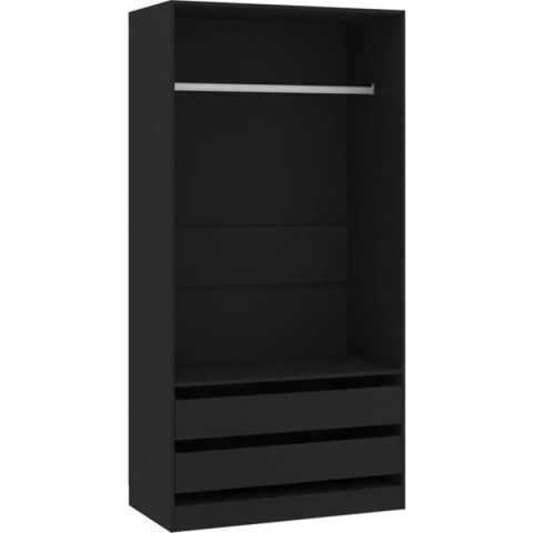 vidaXL-Kledingkast-100x50x200-cm-bewerkt-hout-zwart