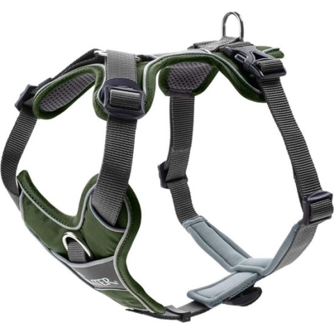Hunter Harnas Divo Groen&Grijs - Hondentuig - 72-100 cm