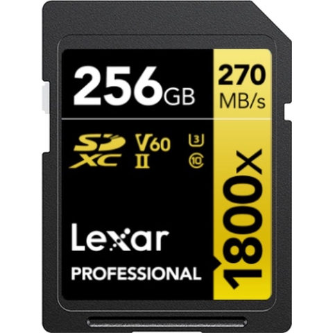 Lexar Professional SDXC 256GB BL 1800X UHS-II V60 Gold