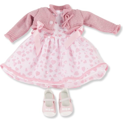 Götz poppenkleding Combinatie Pink love voor pop van 45-50cm