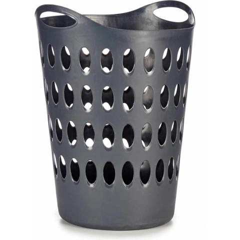 Arte r Wasmand - flexibel kunststof - rond - antraciet - 50 liter - Opbergmanden