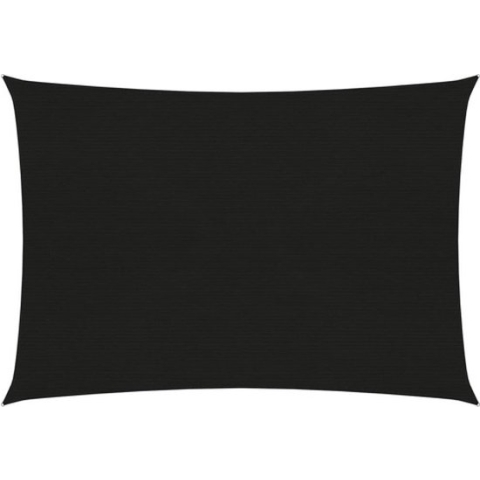 vidaXL-Zonnezeil-160-g/m²-2,5x3,5-m-HDPE-zwart